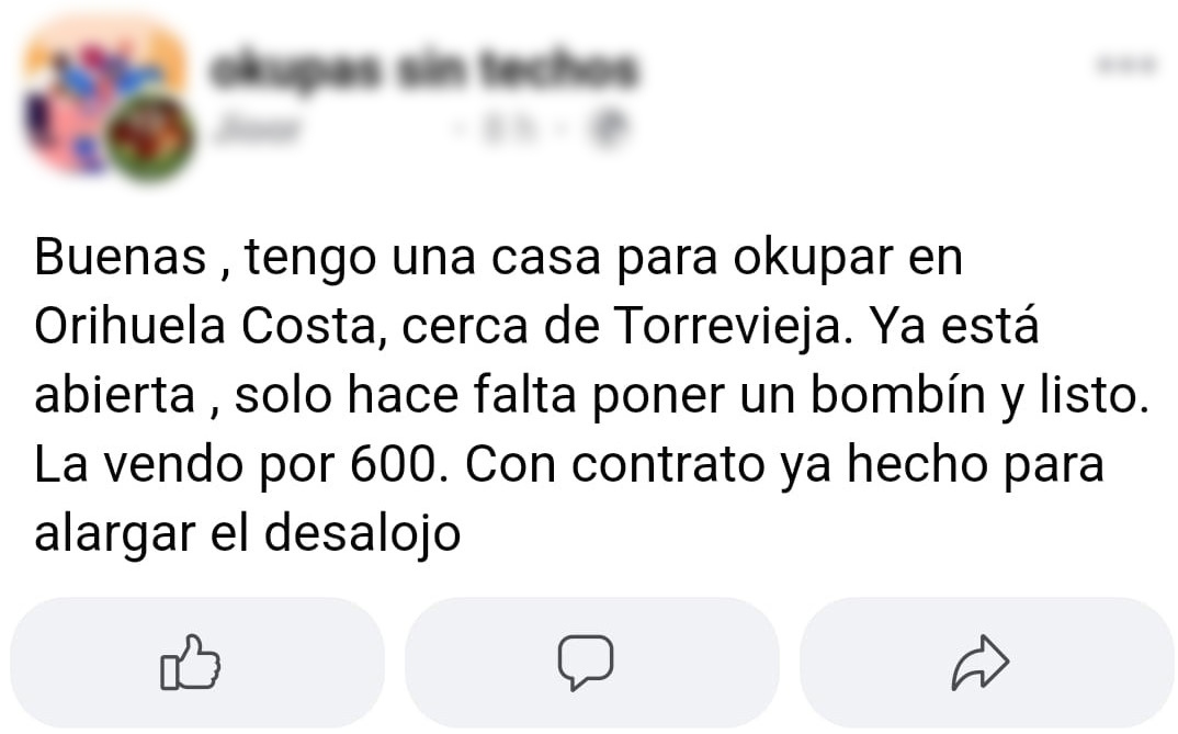 okupas en redes sociales anuncio